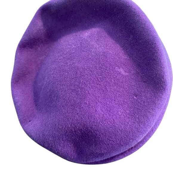 Vintage Glenover Henry Pollak Fascinator Purple Feathered Hat - Picture 4 of 8